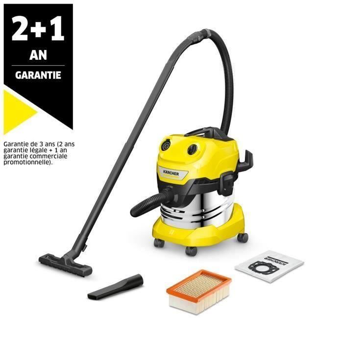 Aspirateur eau et poussière KARCHER WD 4 S V-20/5/22 - Cuve inox 20 L - 1000W