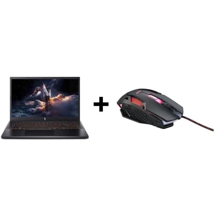 PC Portable Gamer ACER Nitro V 15 ANV15-52-55U9 - Win 11 - 156 FHD IPS 165Hz -RTX 5060 -Core i5-13420H -16Go -512Go +Souris Gamer