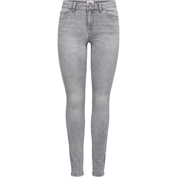 ONLY Jean Skinny a Taille Classique Gris Denim Femme Cdiscount Pret a Porter
