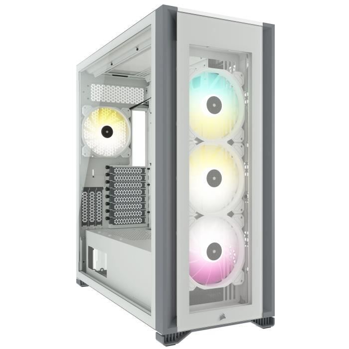 CORSAIR Boîtier PC iCUE 7000X RGB Verre Trempé - Blanc (CC-9011227-WW)