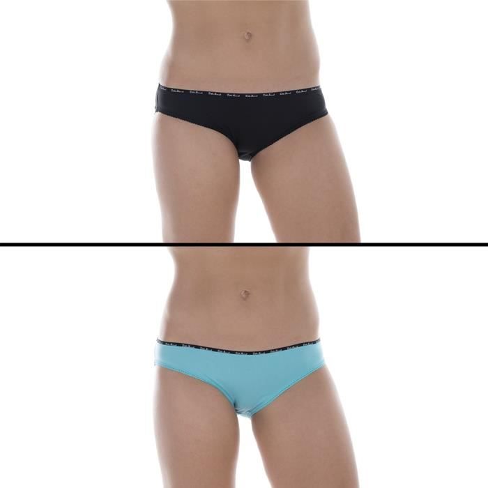 slip femme bleu