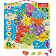 Puzzle France Magnétique 93 pcs (bois) - JANOD - Nouvelles régions 2016 - Dès 7 ans-0