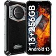 OUKITEL WP22 Smartphone Robuste 13Go + 256Go 10000mAh 6.58'' FHD+ Android 13 48MP Haut-parleur 125dB NFC Double Sim 4G GPS - Noir-0
