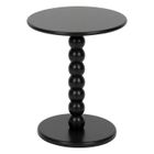 ATMOSPHERA Table à café cylindre en bois Noir 38x38 cm