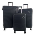 DAVID JONES Lot 3 valises rigides dont 1 valise cabine TSA - Noir - BA10263