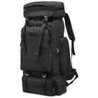 WOVTE Sac à dos de randonnée, imperméable, grande capacité 80 L, camouflage style militaire, pour activités extérieures-Noir