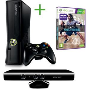 Pack Xbox 360 Slim 4 Go + Kinect Adventure – Console Noire, PAL, Neuve Sous Emballage