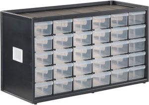BAC DE RANGEMENT OUTILS Organisateur de rangement systme de rangement modulaire 30 petits tiroirs facilement empilable CMST40730 noir blancm8546