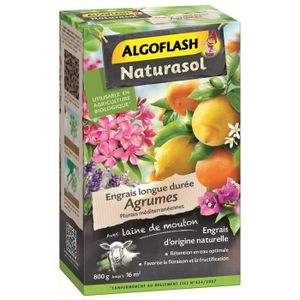 ENGRAIS ALGOFLASH NATURASOL - Engrais agrumes et plantes méditerranéenes 800g