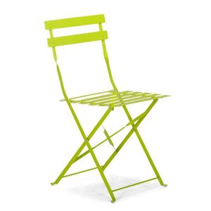Pims Chaise De Jardin Pliante Verte En Acier Vert Achat