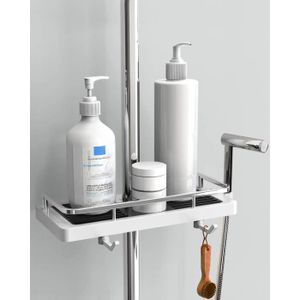 JatilEr 2 porte-savon de douche sans perçage - En acier inoxydable - Pour  barre