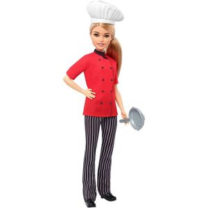 ACCESSOIRE POUPÉE Barbie Métiers - Barbie Chef de cuisine blonde - Accessoires inclus - Jouet pour enfant FXN99