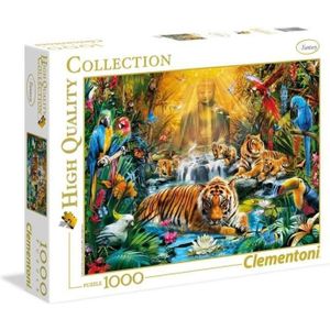 PUZZLE Puzzle 1000 pièces - Tigres mystiques - CLEMENTONI