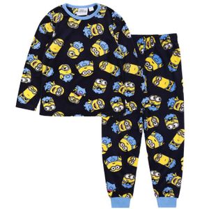 PYJAMA Minion Pyjama garçon à manches longues, bleu marin