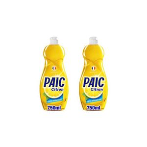 Liquide vaisselle hygiène 3en1 vinaigre PAIC : le lot 2 flacons de 750mL à  Prix Carrefour