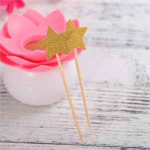 50 Pcs Glitter Star Gateau Cupcake Toppers Dessert Table D