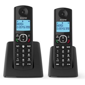 Téléphone fixe F530 Duo, Téléphone Sans Fil Avec 2 Combinés, Bloc