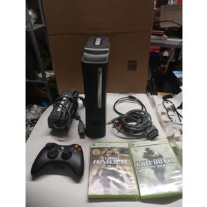CONSOLE AUTONOME pack Console Xbox 360 Noire + Manette officiel + 2