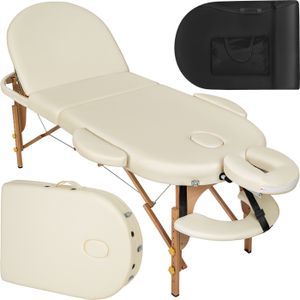 TABLE DE MASSAGE - TABLE DE SOIN TECTAKE Table de massage portable pliante à 3 zones SAWSAN Sac de transport compris 230 x 104 x 625 - 86 cm - Beige