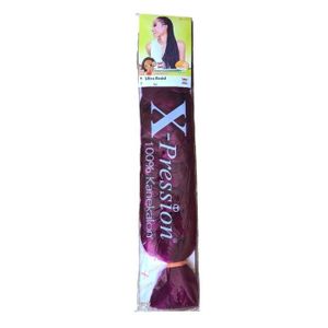 PERRUQUE - POSTICHE X-PRESSION extension cheveux 100% kanekalon afro tresse africaine couleur BG
