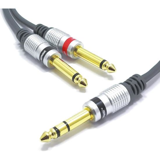 OFFLINE Rean Neutrik 3.5mm TRS Jack To 2 X 1/4" Mono Jack Cable, 3 Metre - Foto 6