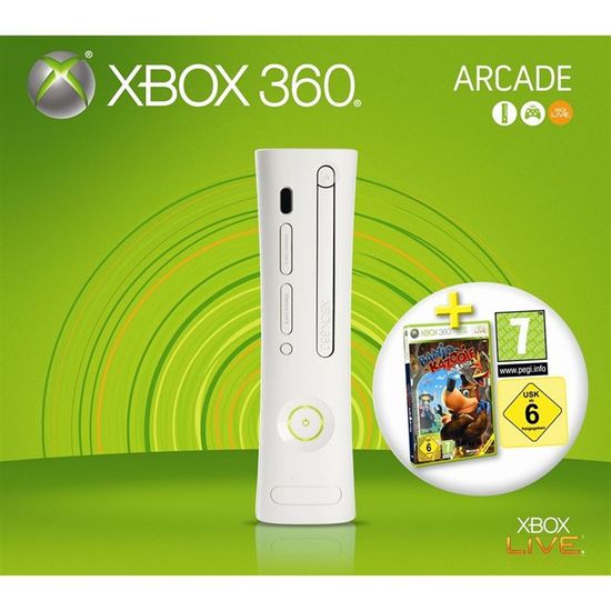 Console Xbox 360 Arcade Banjo & Kazooie Microsoft Bundle Blanc