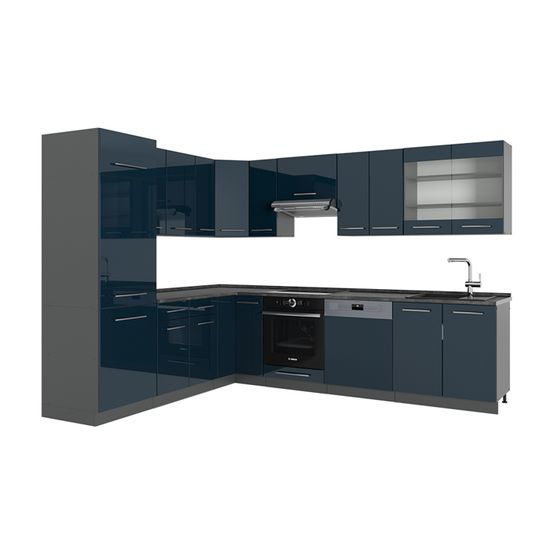 Cuisine D'angle Fame-Line Vicco - Anthracite/Chêne - 227x287 Cm - NEUF