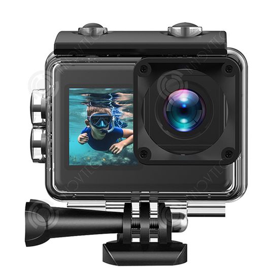 Caméra D'action Comius Sharp 4K/30FPS 16MP - Écran 2", étanche 30m, WiFi - Inclut Carte 64Go, 2 Batteries, Accessoires