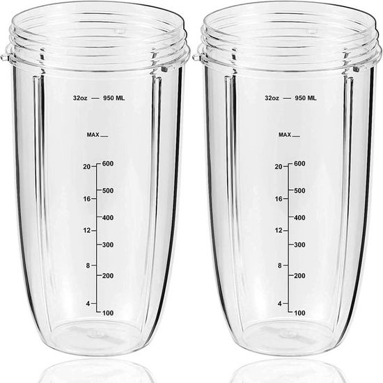 Pièces De Rechange Nutribullet Bol 900 Ml + Lame + 2 Joints - Compatible 600W 900W