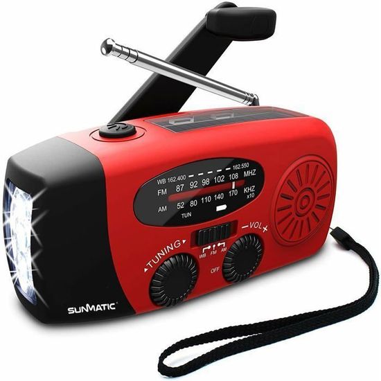 Radio D'urgence GPX – Lampe LED – AM/FM – Idéale Sécurité – Neuf