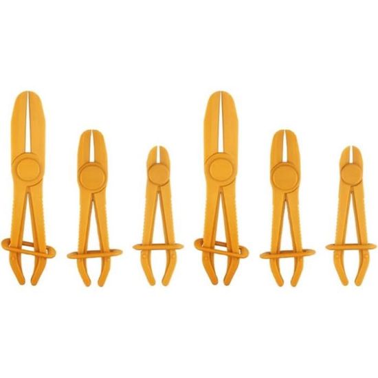 Kit De 6 Pinces à Durite Carburant Aoreun - Collier De Serrage Réglable Pour Tuyaux Flexibles (Bleu Et Rouge)