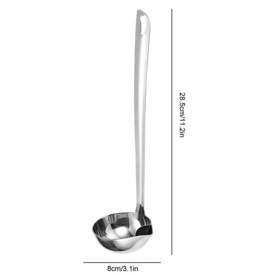 Cuillère à Pizza En Inox GIMETAL - Longueur 32cm, Capacité 53g - Conçue Pour étaler Uniformément La Sauce Tomate - Pour Pizzaiolos Amateurs Et Pros
