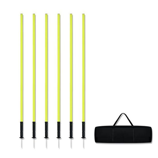 Set De Haies D’agility Aufun – 15 Barres De 100cm, 10 Clips, Hauteur Réglable, En Polyéthylène Souple – Pour Foot, Vélo, Entraînement Coordination
