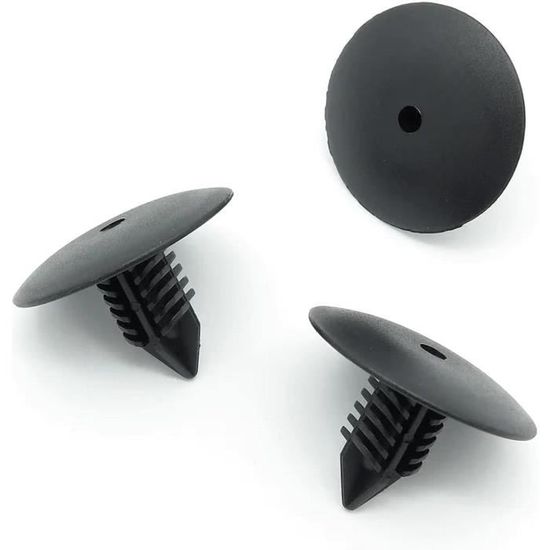 Lot De 50 Clips Pour Garde-boue En Nylon - Diamètre Tête 20 Mm, Tige 17 Mm - Pour Trous 9x9 Mm - Fixation Sécurisée Et Résistante Aux Intempéries