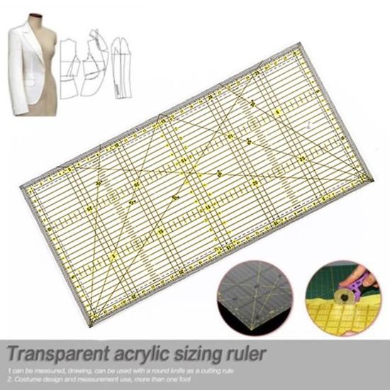 Couture Sew Easy NL4181 | Acrylic Patchwork Ruler | 14 X 4Ãu201a½in | Quilting By Sew Easy Règle Japonaise Couture Sew Easy NL4181 | Acrylic Patchwork Ruler | 14 X 4Ãu201a½in | Quilting By Sew Easy Règle Japonaise