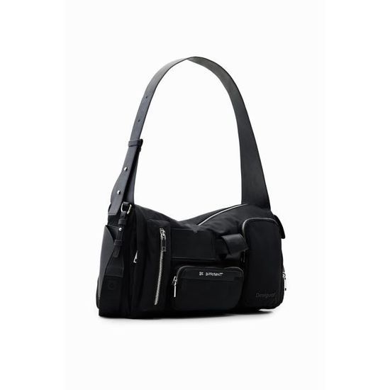 Grand sac besace nylon poches femme Desigual Cdiscount