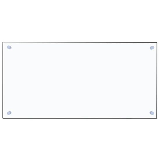 Crédence De Cuisine En Verre Trempé Blanc – Dimensions 100 X 40 Cm, épaisseur 6 Mm – Protection Contre Les éclaboussures, Facile à Nettoyer