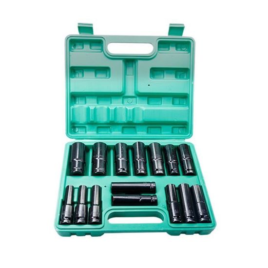 Jeu De 5 Douilles à Chocs Extra Profondes 1/2" 8-14mm CR-MO - TOPWAY Clés Extra Longues Moteur