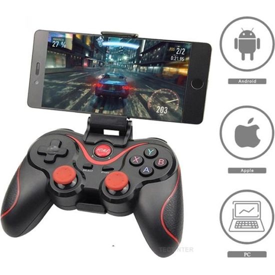 Joystick Téléphone Avec Ventouse - Rotation 360°, Compatible Jeux Mobiles, Sans Fil