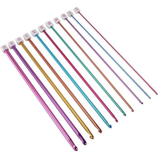 YOSADIER Lot De 10 Aiguilles à Tricoter Multifonctions En