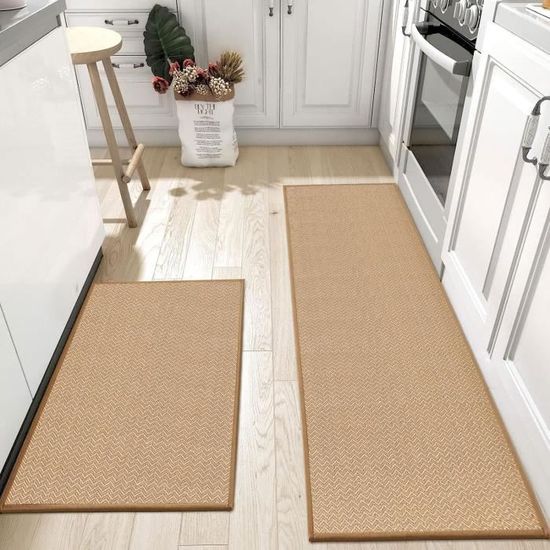 CXYXHW Lot De 2 Tapis De Cuisine Lavables, Anti-fatigue