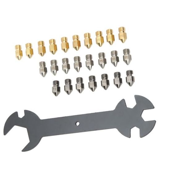 25 Buses MK8 0.4mm + 5 Aiguilles Nettoyage - Kit Extrudeuse Imprimante 3D Creality Ender
