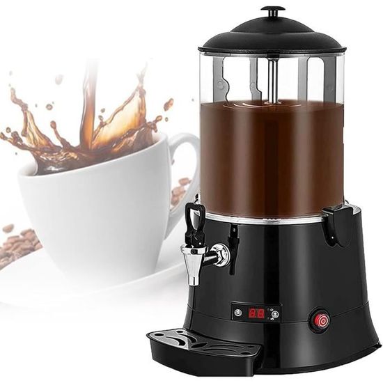 Distributeur de chocolat chaud commercial 5 l 10 l 110/220 V, fontaine à chocolat, machine électrique de fabrication de boissons au chocolat, machine de trempe au chocolat de réglage 30 ~ 90 ℃, 110