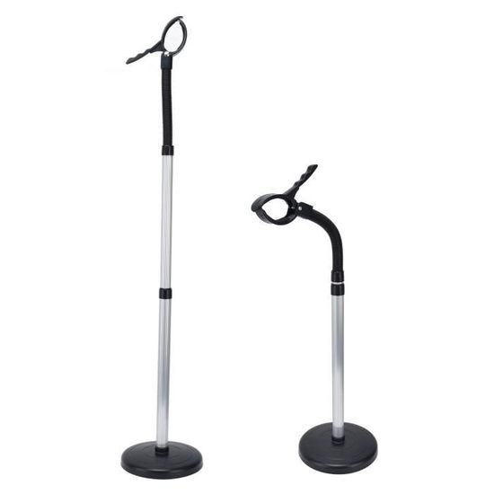 Support Sur Pied Pour Sèche-cheveux - Hauteur Réglable 60-175 Cm, Angle Ajustable - Mains Libres