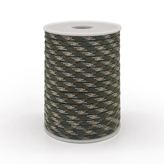 Corde Paracord 550 Nylon 4mm - 50m - Résistance 250kg - Pour Bracelet, Survival, Outdoor