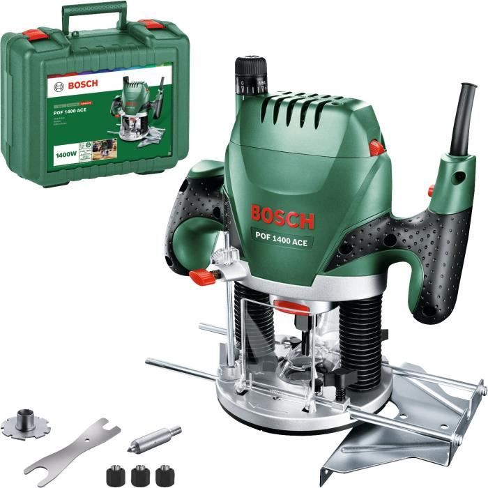 Défonceuse Bosch - POF 1400 ACE (1400W, livrée avec set d'accessoires)