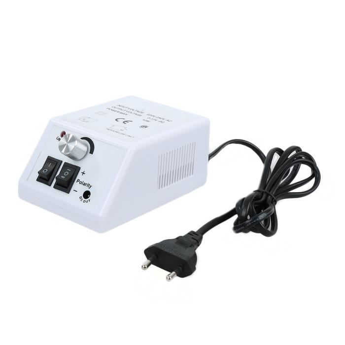 GMM-BLANC-Ponceuse à Ongles Forme trapèze Polissoir Lime Nail Drill Appareil Electrique 20000RPM