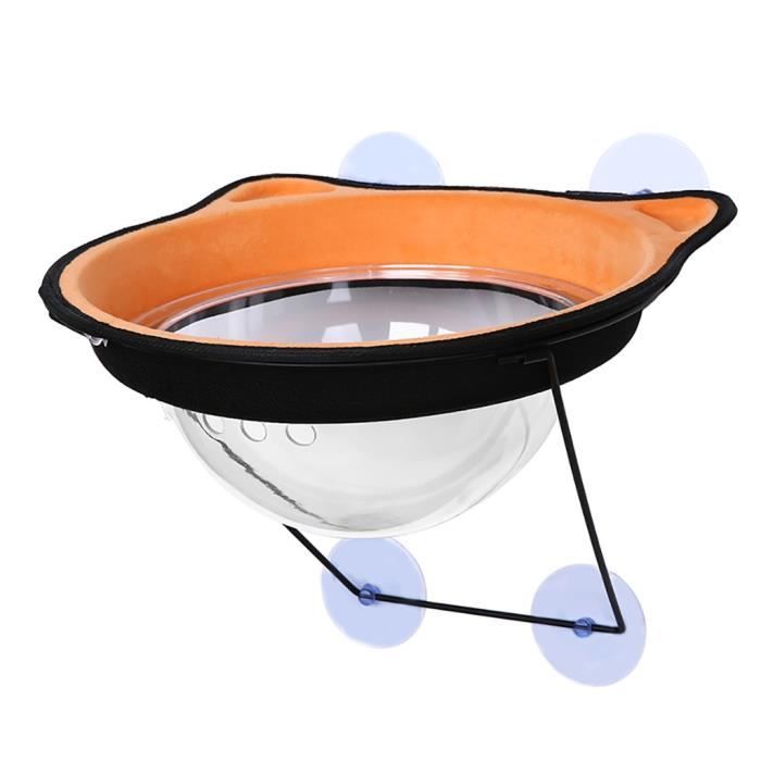 Hamac Lit de fenêtre de chats de tasse d'aspiration Chats créatifs reposant le siège avec le capot d'espace ZMQ91224003OR_3780