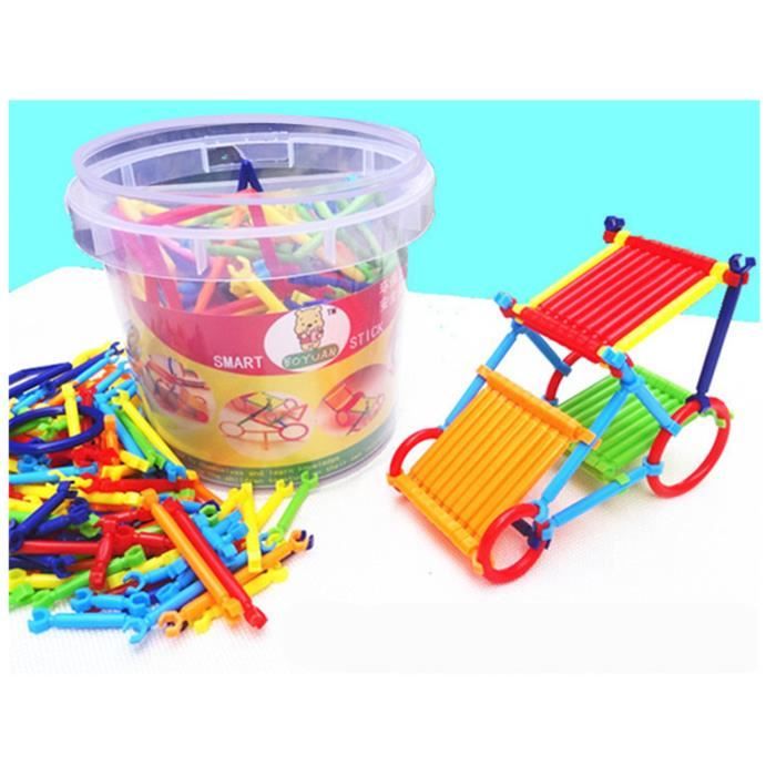 Bâtons Plastiques de Construction 3D Enfants Blocs de Construction Jeu de Construction