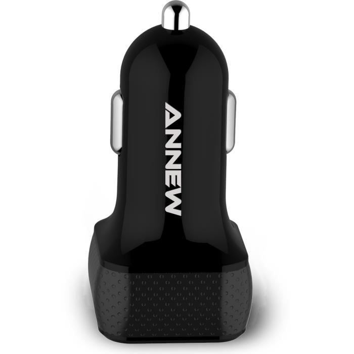 Annew Chargeur De Voiture Double Ports USB 24W / 4.8A pour iPhone /Pro Samsung Galaxy Note 9 8 Note 9 8 LG HTC